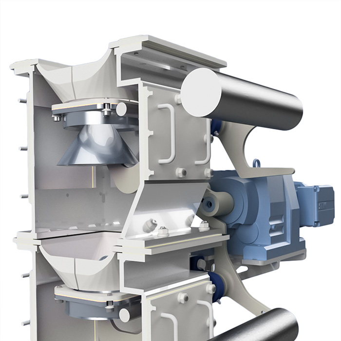 Double cone valve DFG-ST cross section