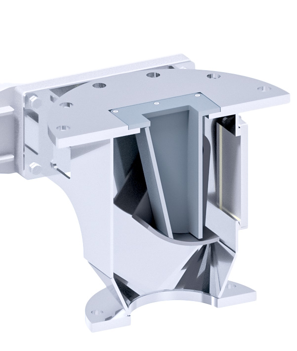 Segmentschieber SGM100 -HT - Halbschnitt
